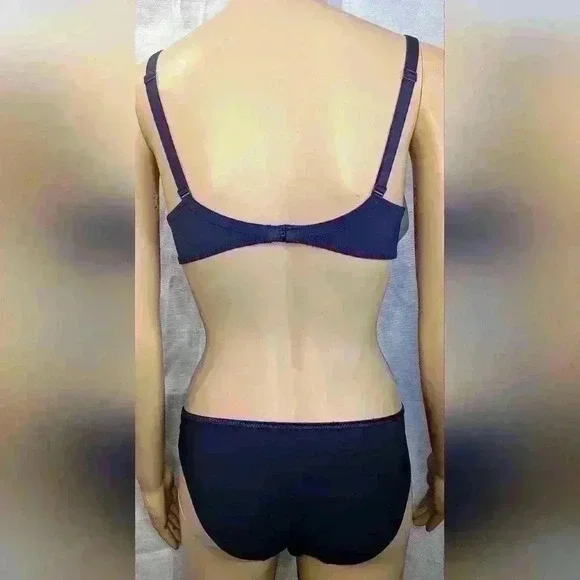 Simone Perele Andora 3D Demi Bra and Panty Set 34B Midnight - Picture 3 of 6